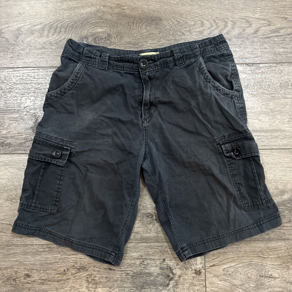 Vintage Raw Cargo Shorts Men’s 32 Loose Black Faded Skater Y2K